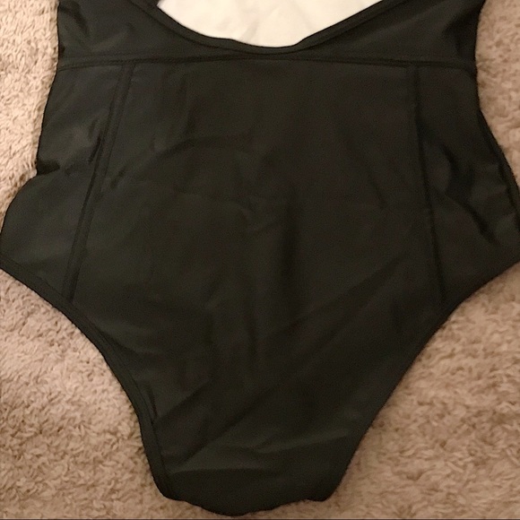 Selena Swimsuit | Black Piping One Piece - Picture 7 of 7